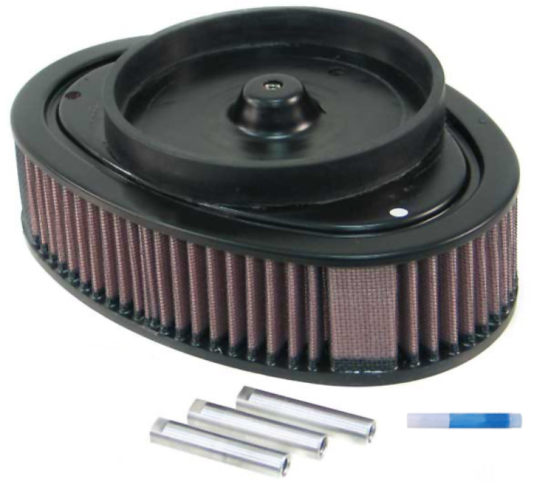 K&N Universal Custom Air Filter - Oval - Red - 8.813 L x 6.188in W x 2.25in H