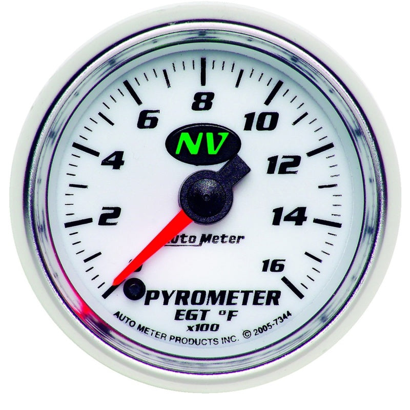 Autometer Pyrometer NV 52.4mm 0-1600 Deg F Advanced Digital Stepper Mo ...